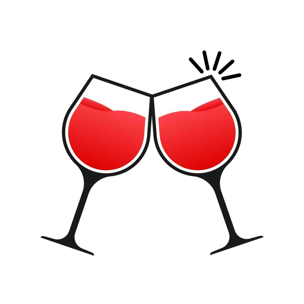 el Copa de vino icono. copa símbolo. vector valores ilustración.