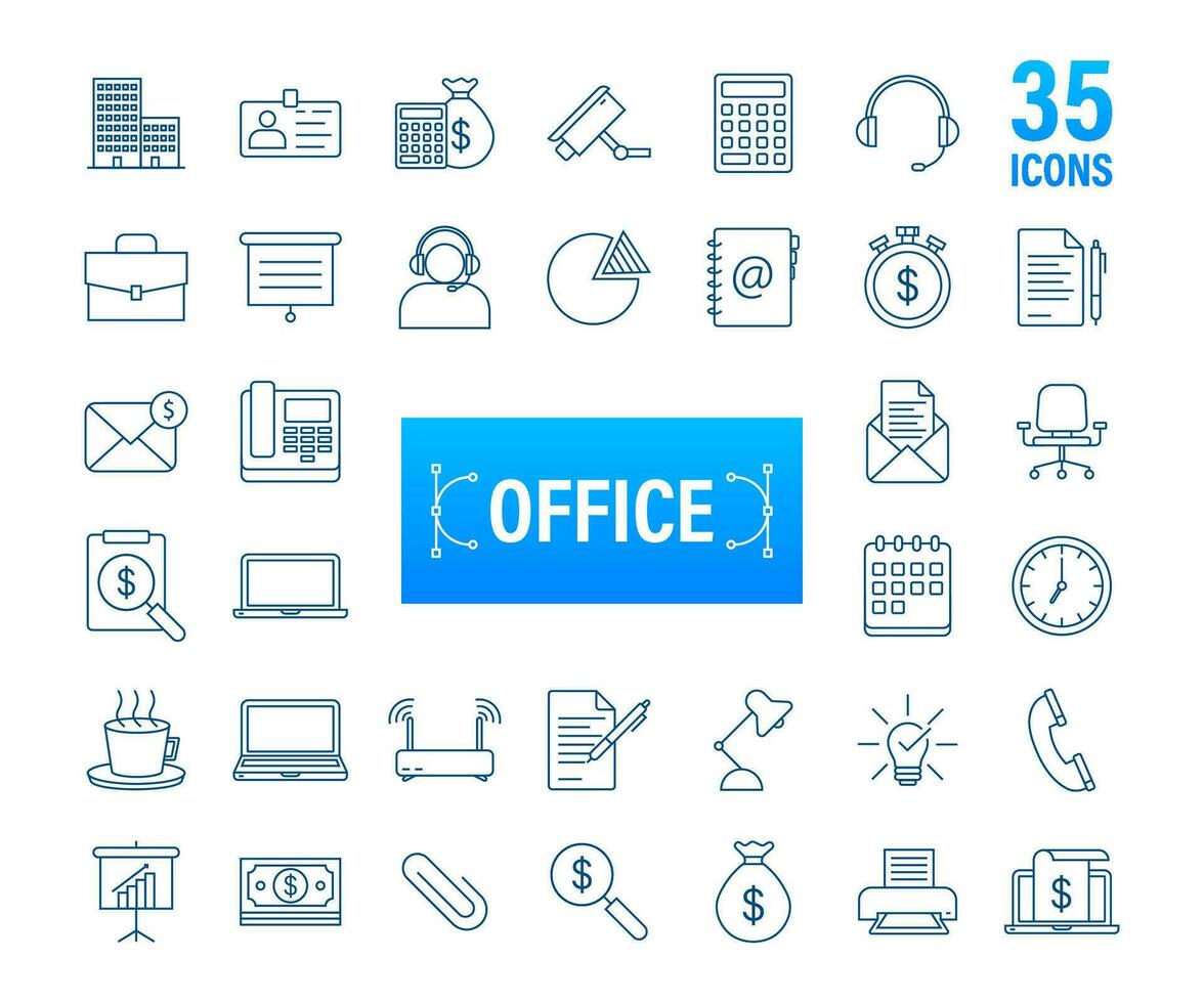 Office icon. Web icon set. Office, great design for any purposes. Vector stock illustration