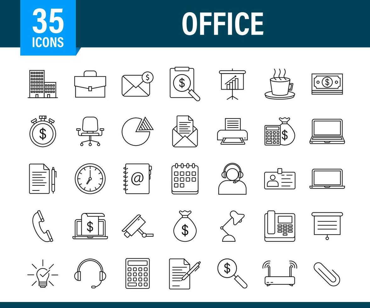 Office icon. Web icon set. Office, great design for any purposes. Vector stock illustration