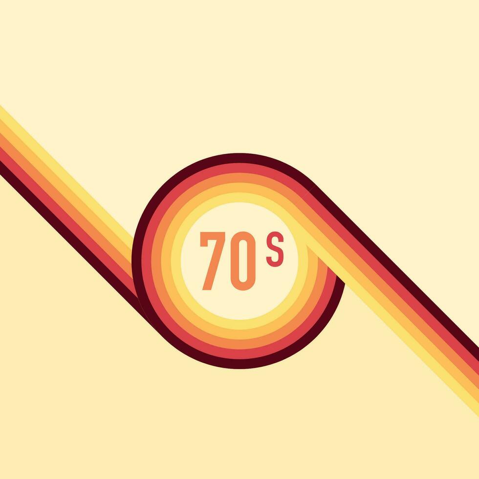 70s, 1970 abstract vector stock retro lines background. Vector illustration.