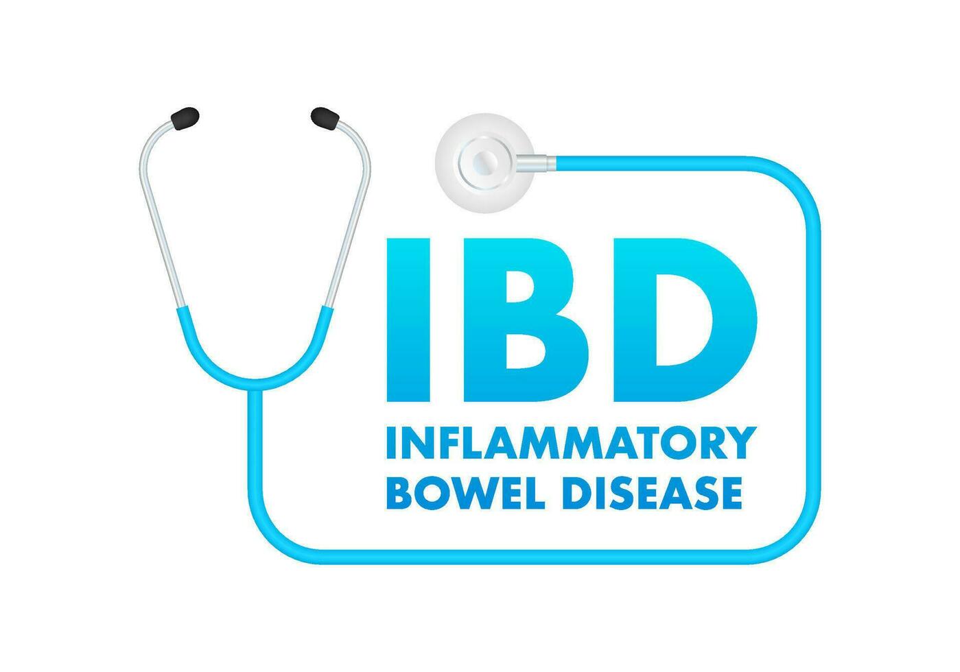 PINFLAMMATORY BOWEL DISEASE. Abstract with blue inflammatory bowel disease on light background vector