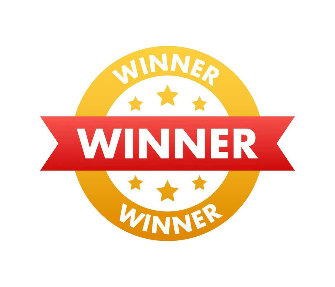 Winner banner. Template vector. Winner Congratulations banner. Vector stock illustration