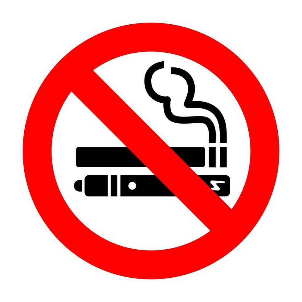 No de fumar No vaping signo. vector