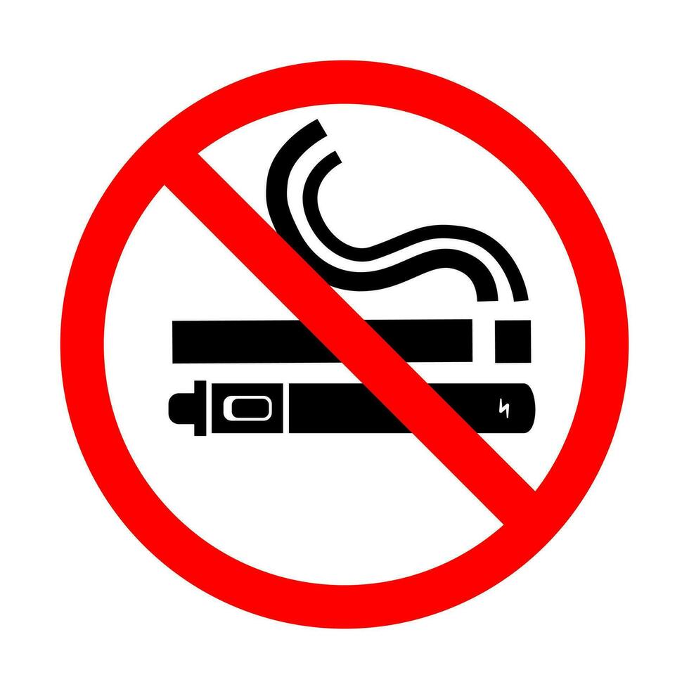No smoking no vaping sign. vector
