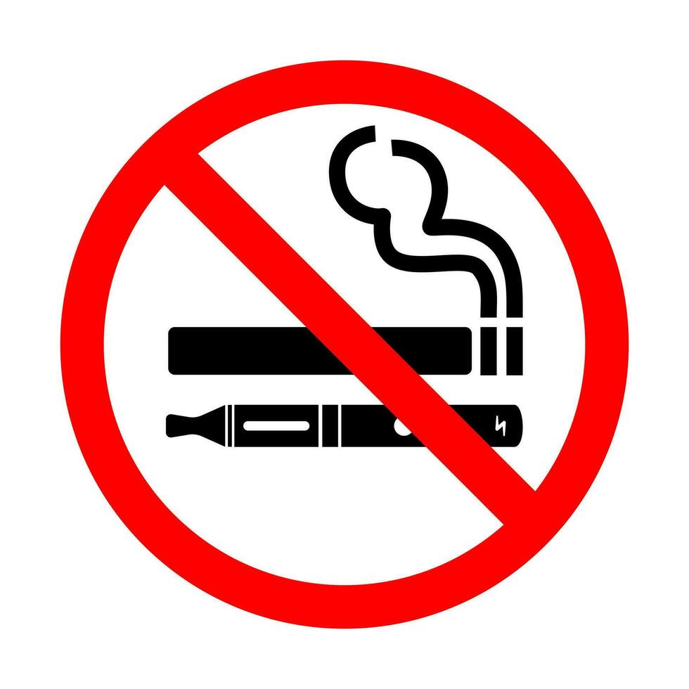 No smoking no vaping sign. vector