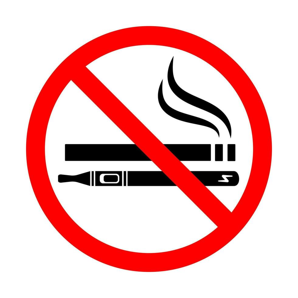 No smoking no vaping sign. vector