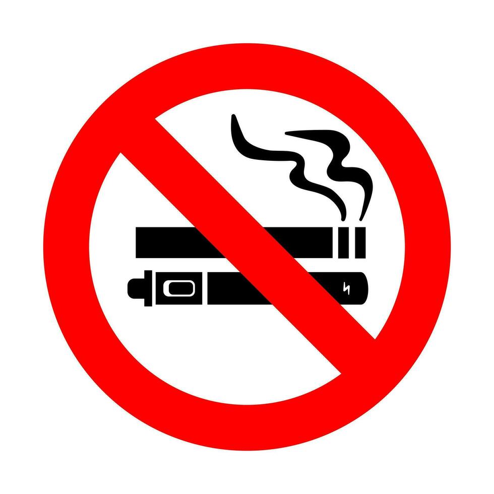 No smoking no vaping sign. vector