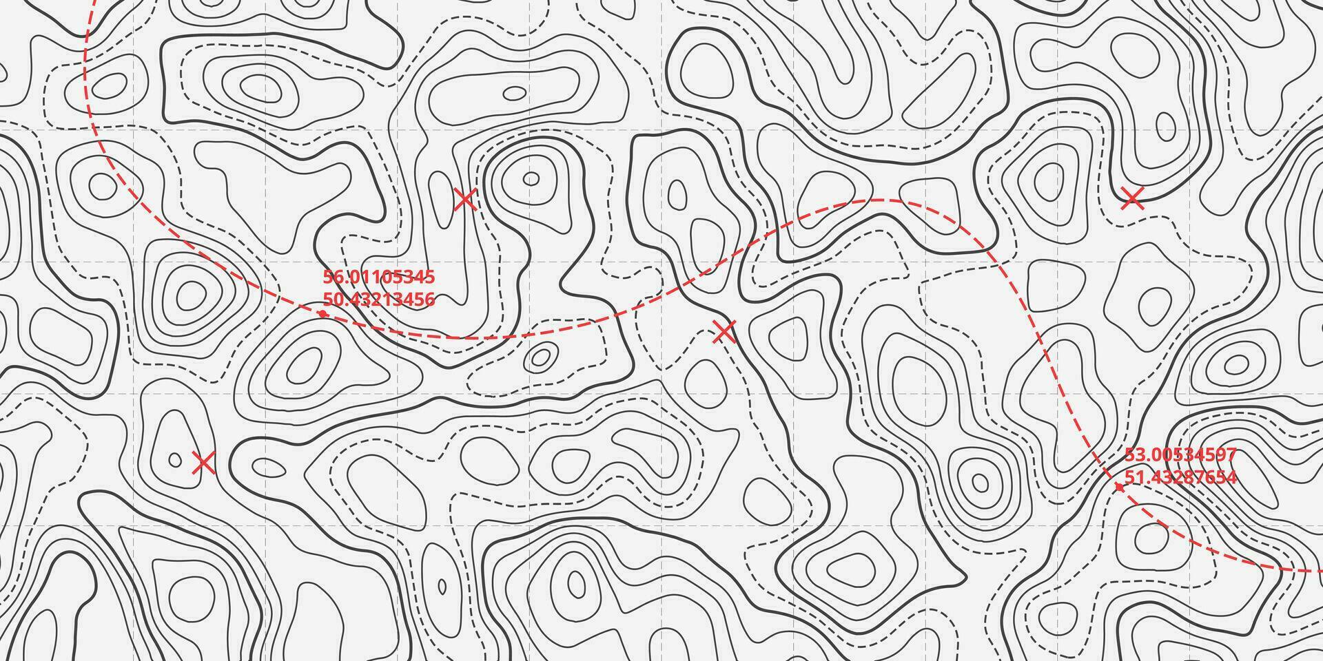 Oceano topográfico línea mapa con curvilíneo ola isolíneas vector ilustración.