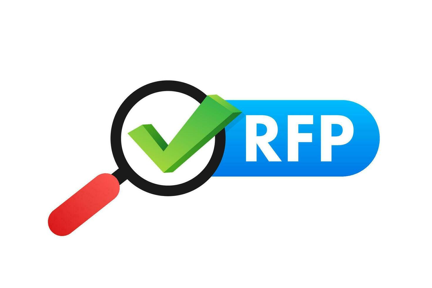 RFP request for proposal document. Vector stock illustration