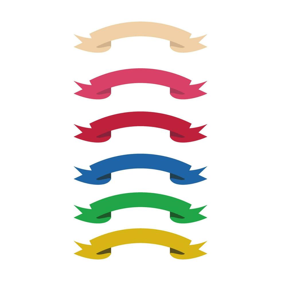 conjunto de cintas en diferente colores en un blanco antecedentes. vector ilustración