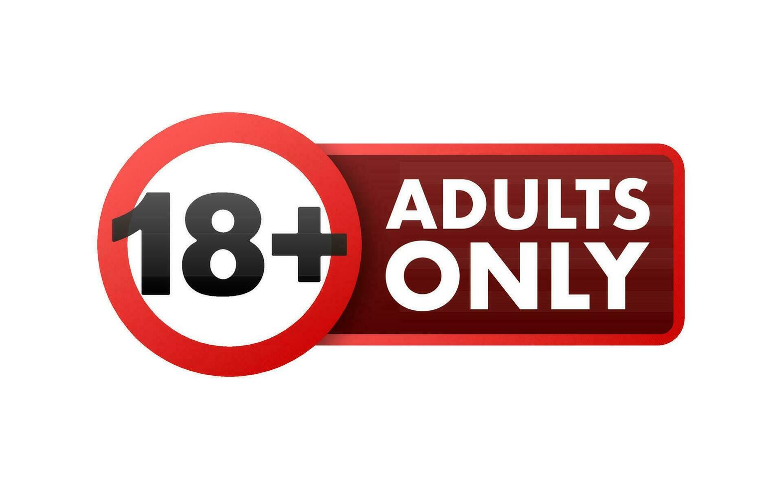 Adults only, 18 plus. Sensitive content. Explicit video. Vector stock