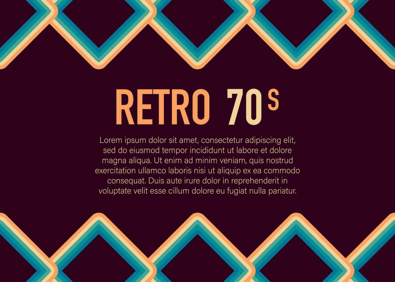 70s, 1970 abstract vector stock retro lines background. Vector illustration.