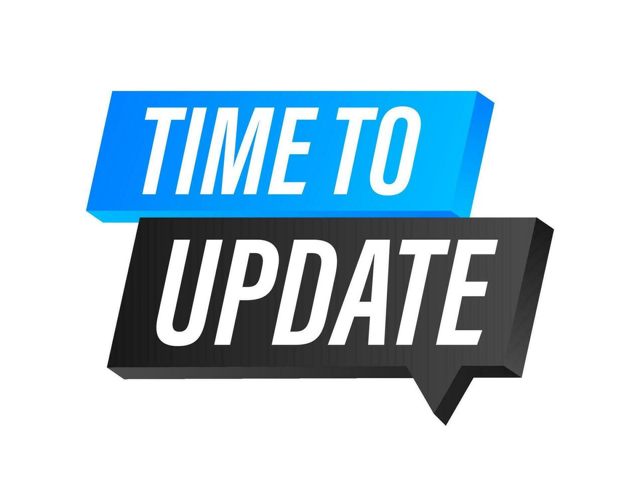 System software update or upgrade. Banner new update. Time to Update. Vector illustration