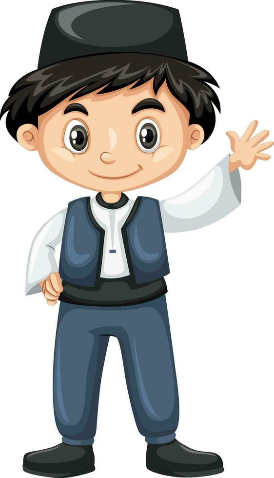 contento niños ocupaciones personaje diseño vector