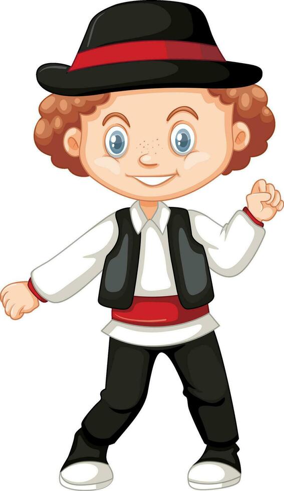 contento niños ocupaciones personaje diseño vector