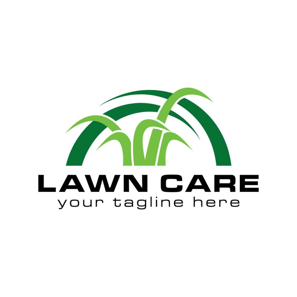 lawn care logo template, lawn care vector illustration