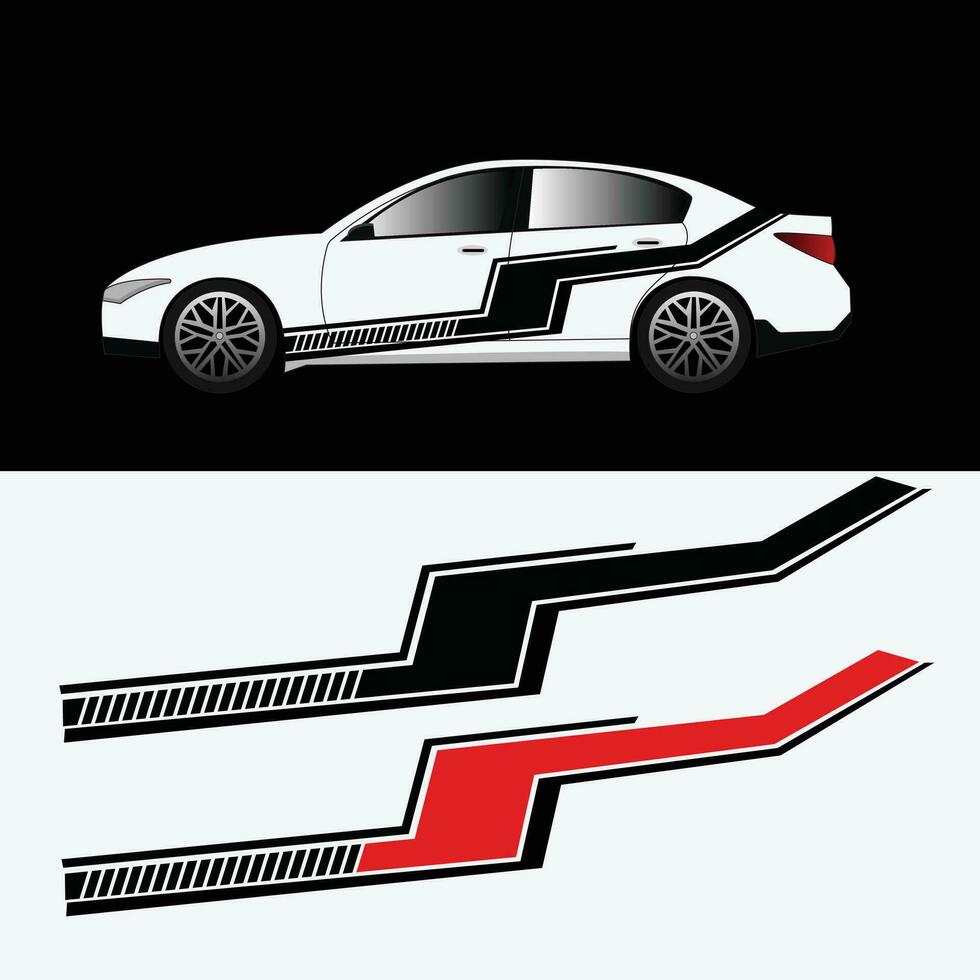 car wrap decal sticker vector. vector
