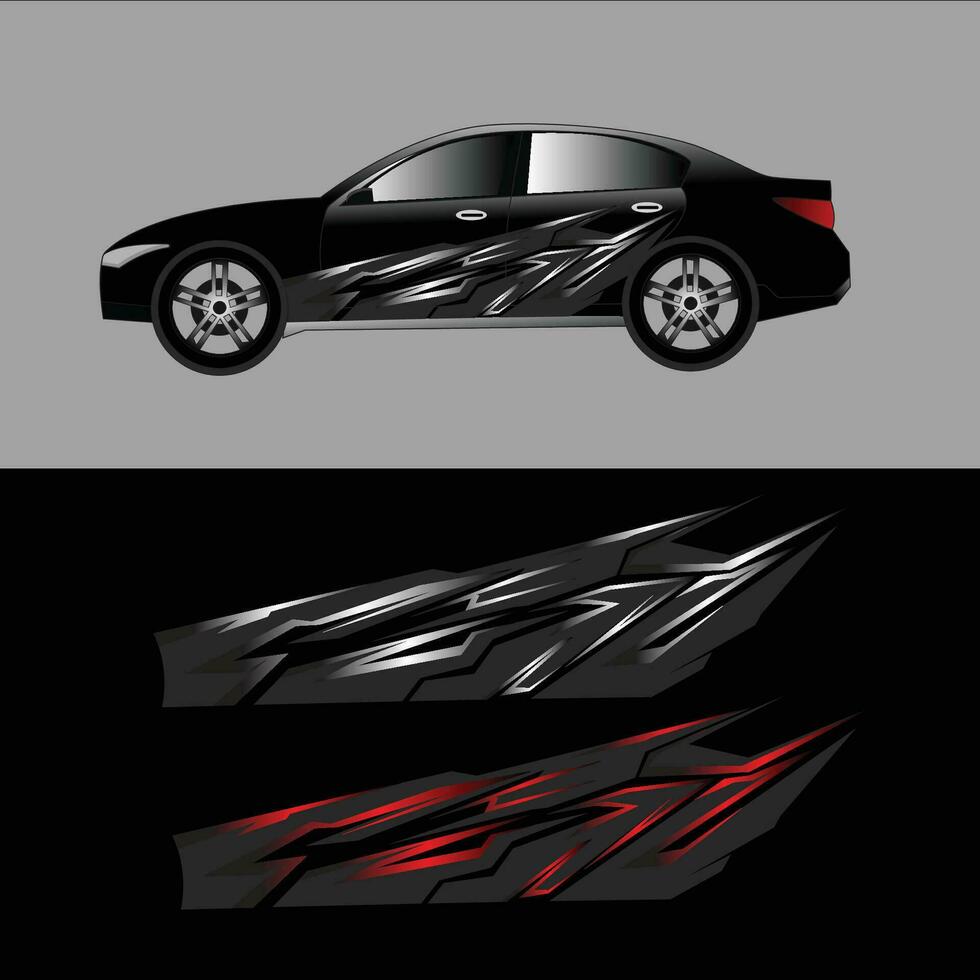 car body wrap decal sticker design vector