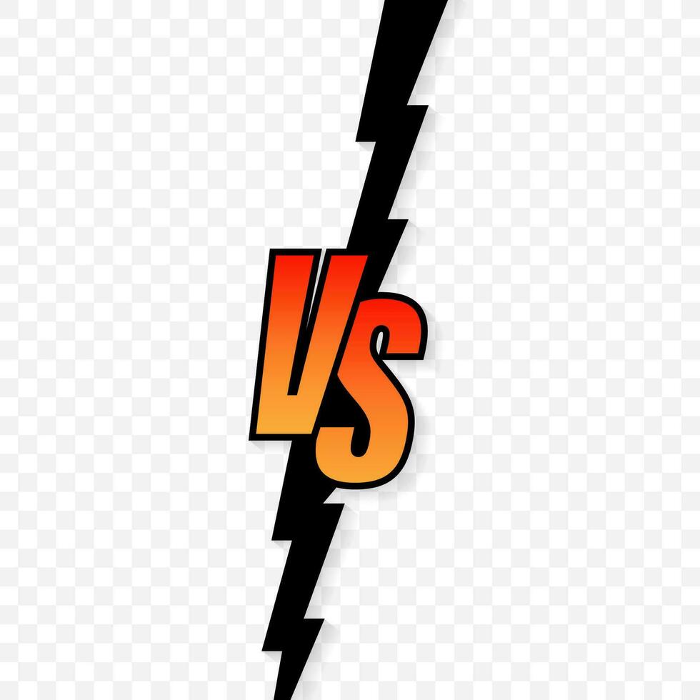 versus logo vs letras para Deportes y lucha competencia. vector ilustración.