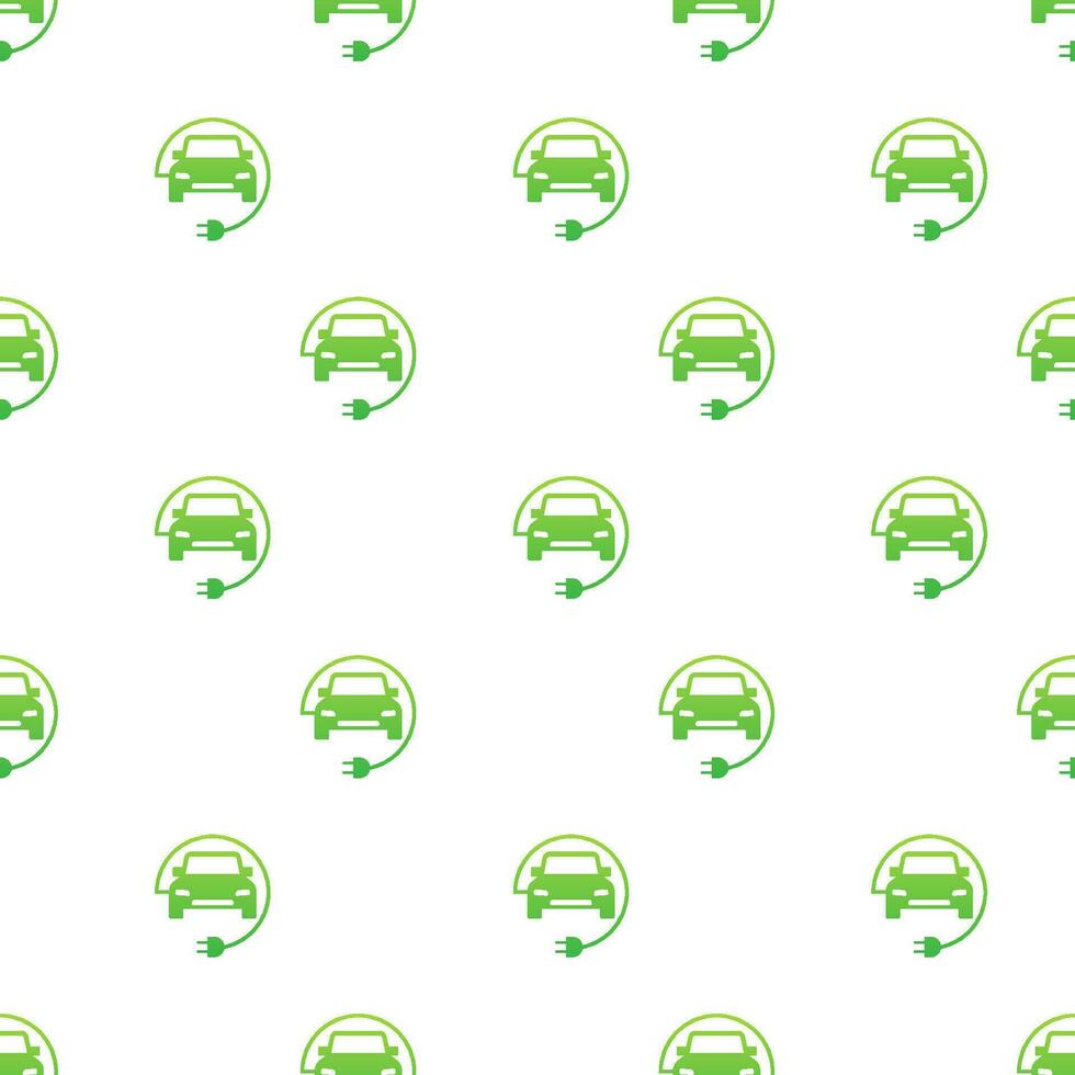 EV charging station pattern. Vector stock illustration
