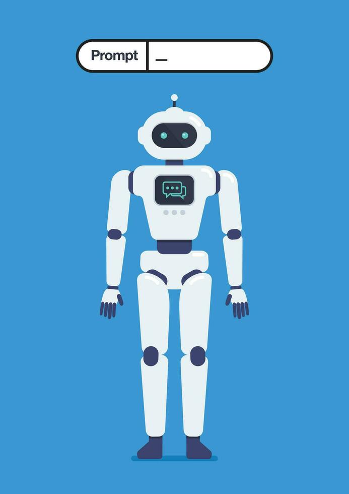 Robot with prompt generator 29895483 Vector Art at Vecteezy