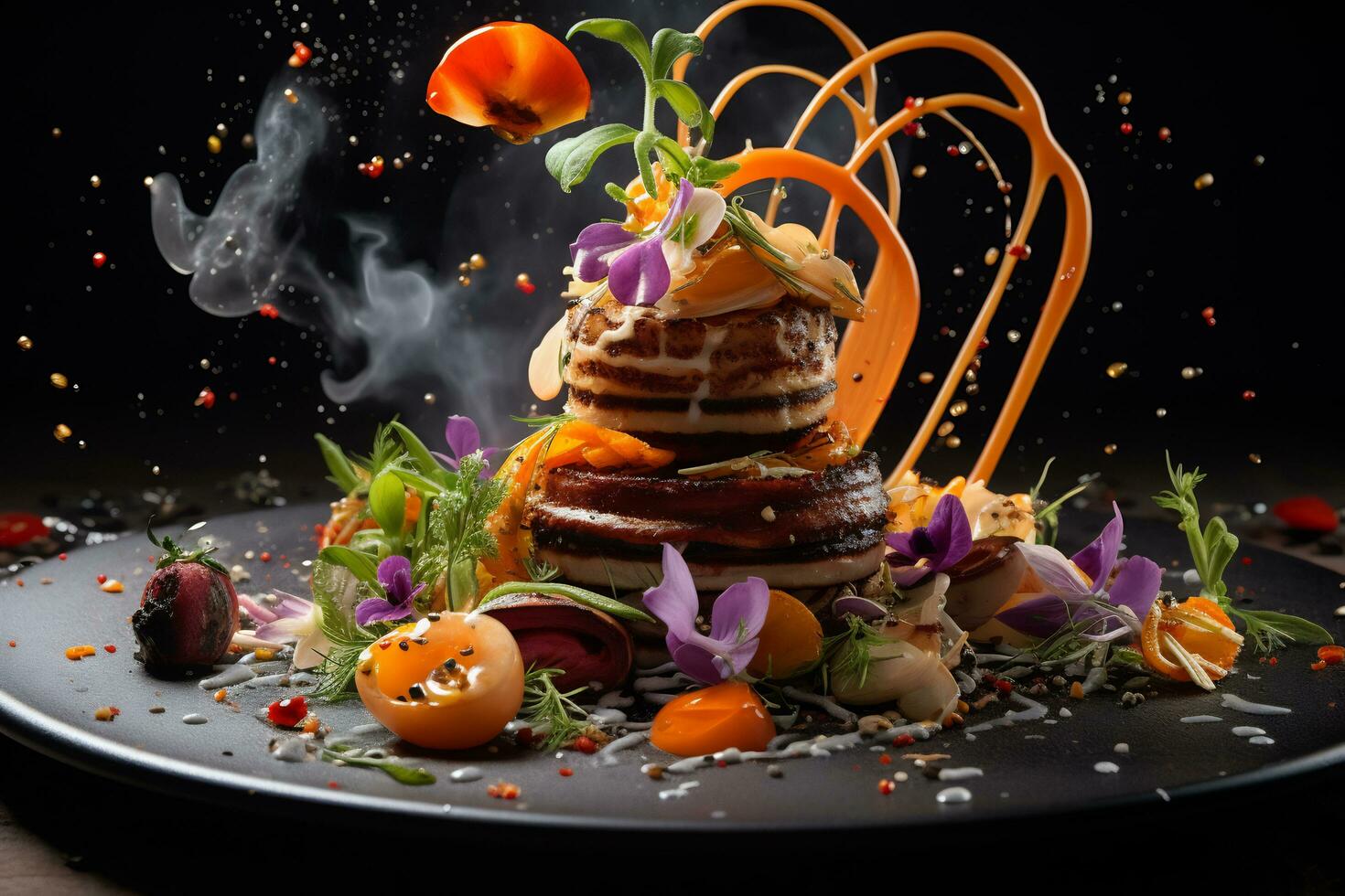 Mouthwatering images of gourmet dishes photo