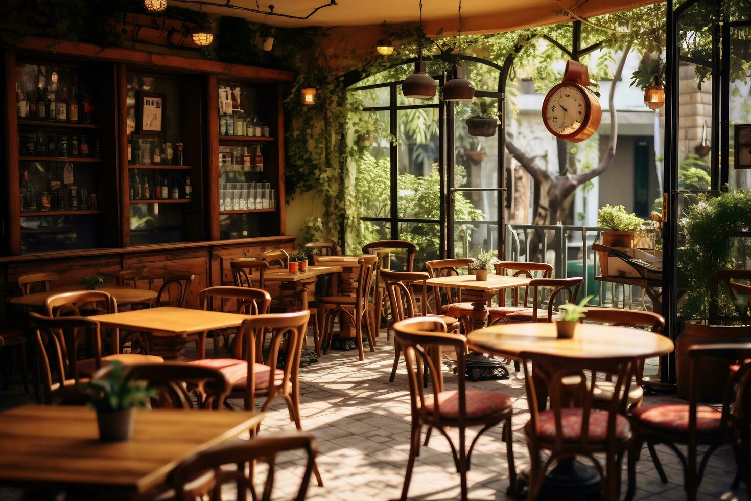 Image of cozy ambience of cafe photo
