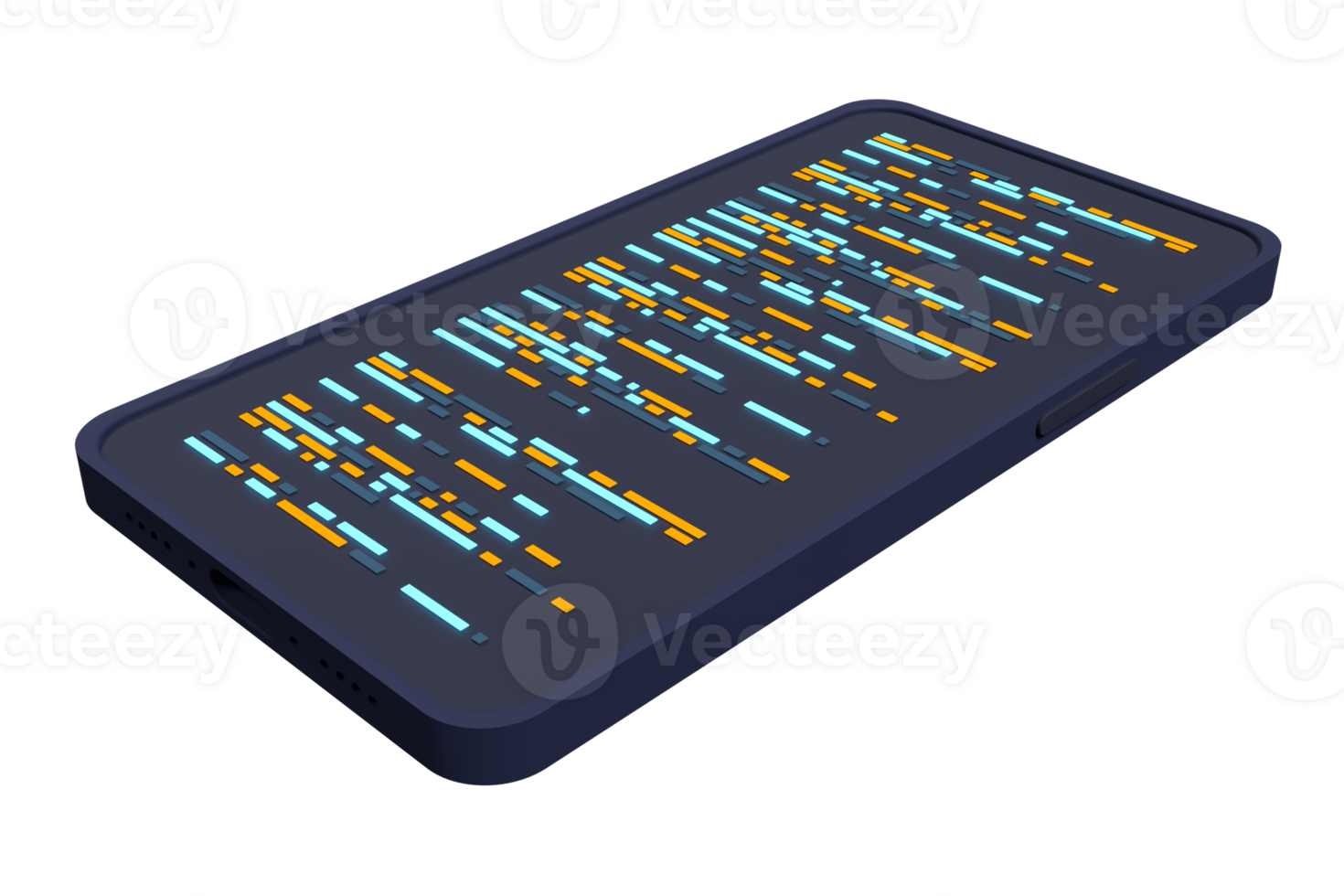 3D smartphone. Simple 3D phone. Smartphone device technology. 3D render illustration png