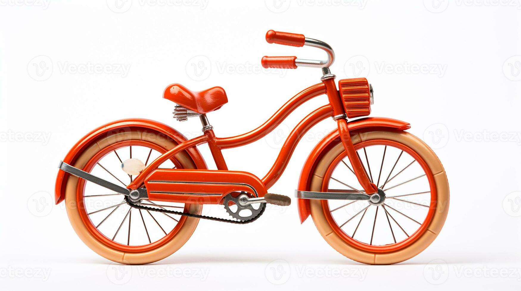 Displaying a 3D miniature Cruiser Bike. Generative AI photo