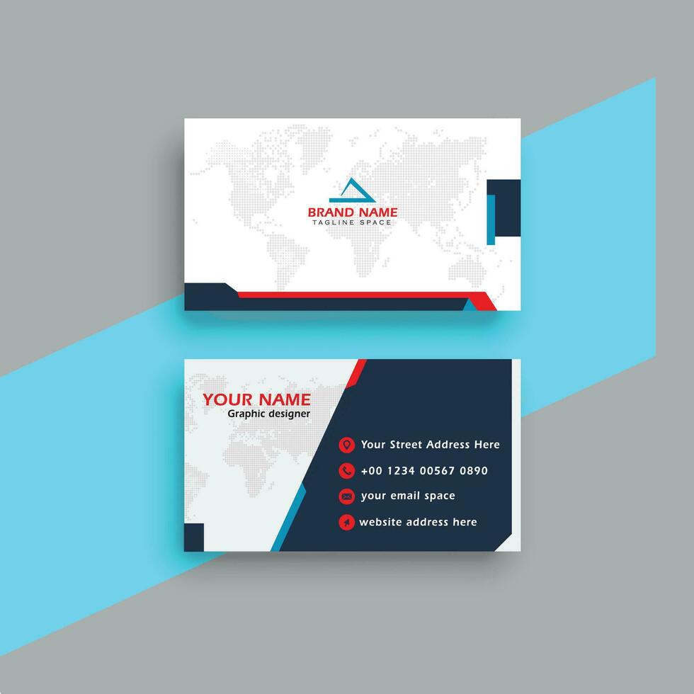 Modern professional business card template design vector