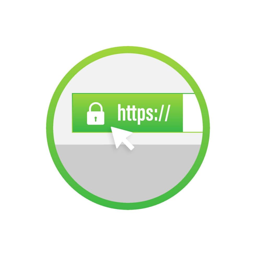 Secure connection icon vector illustration isolated on white background, flat style secured ssl shield symbols