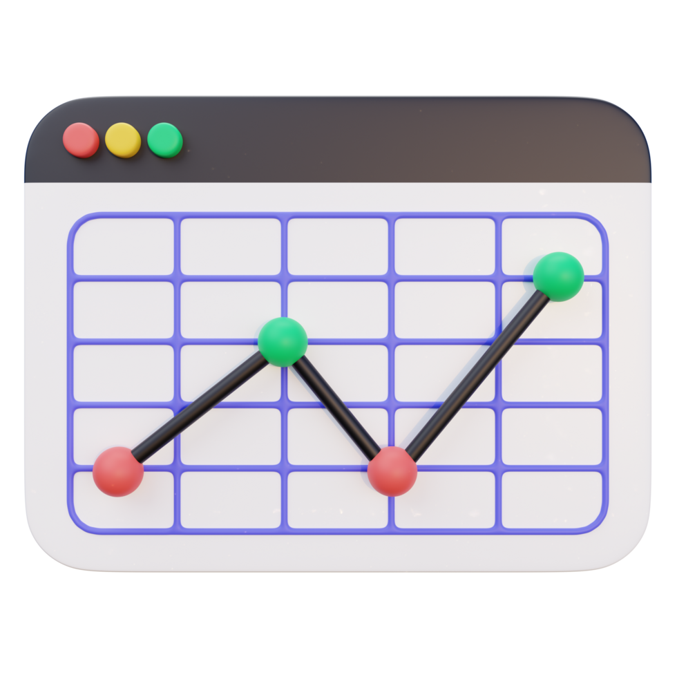 3D Graph Line png