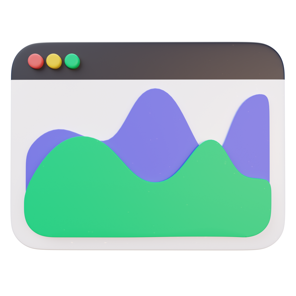 3D Graph Wave png