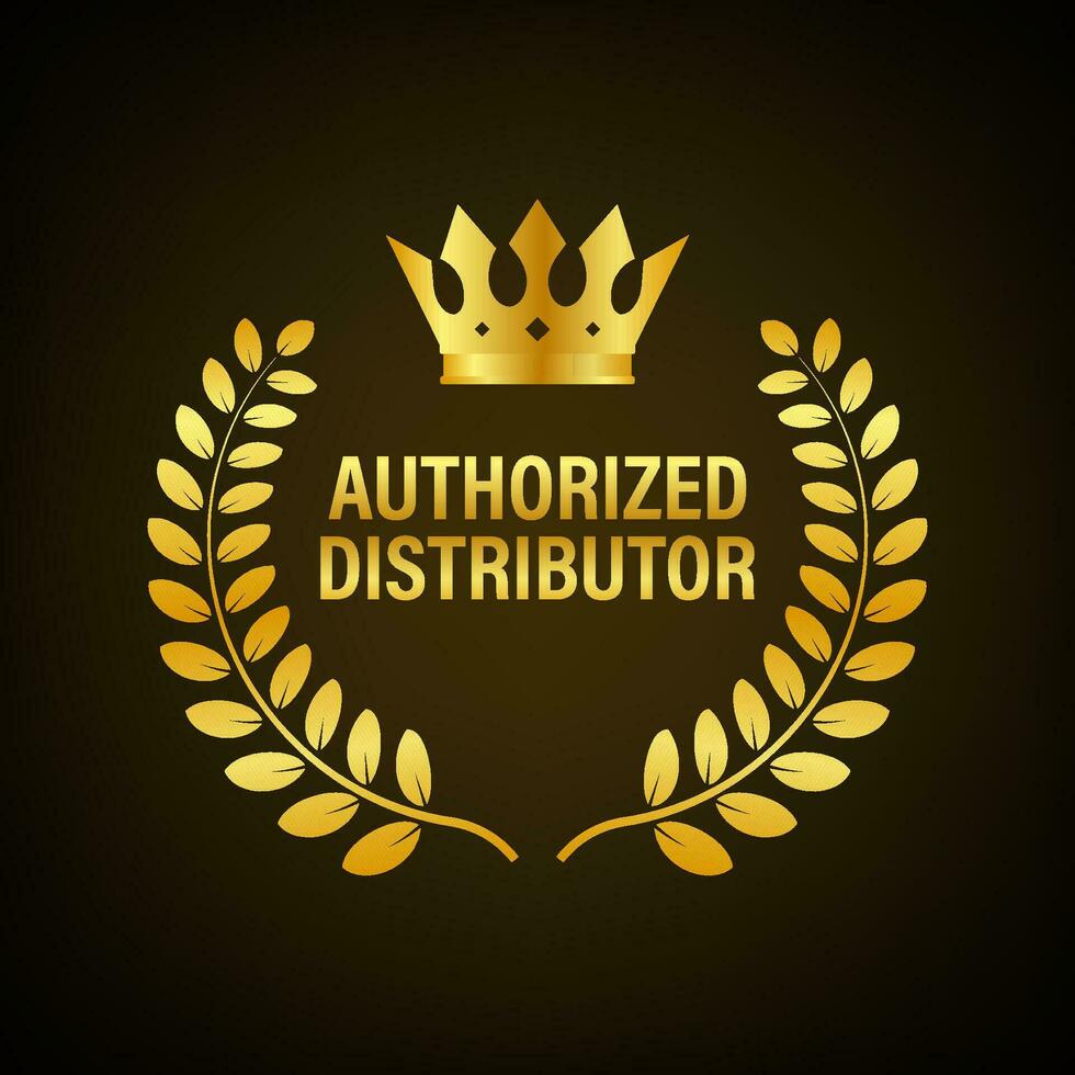 Authorized distributor label. business concept. Vector stock illustration