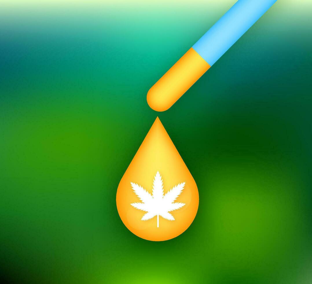 Creative cannabis leaf tear vector logo icon. Template for CBD Cannabidiol. Vector illustration.