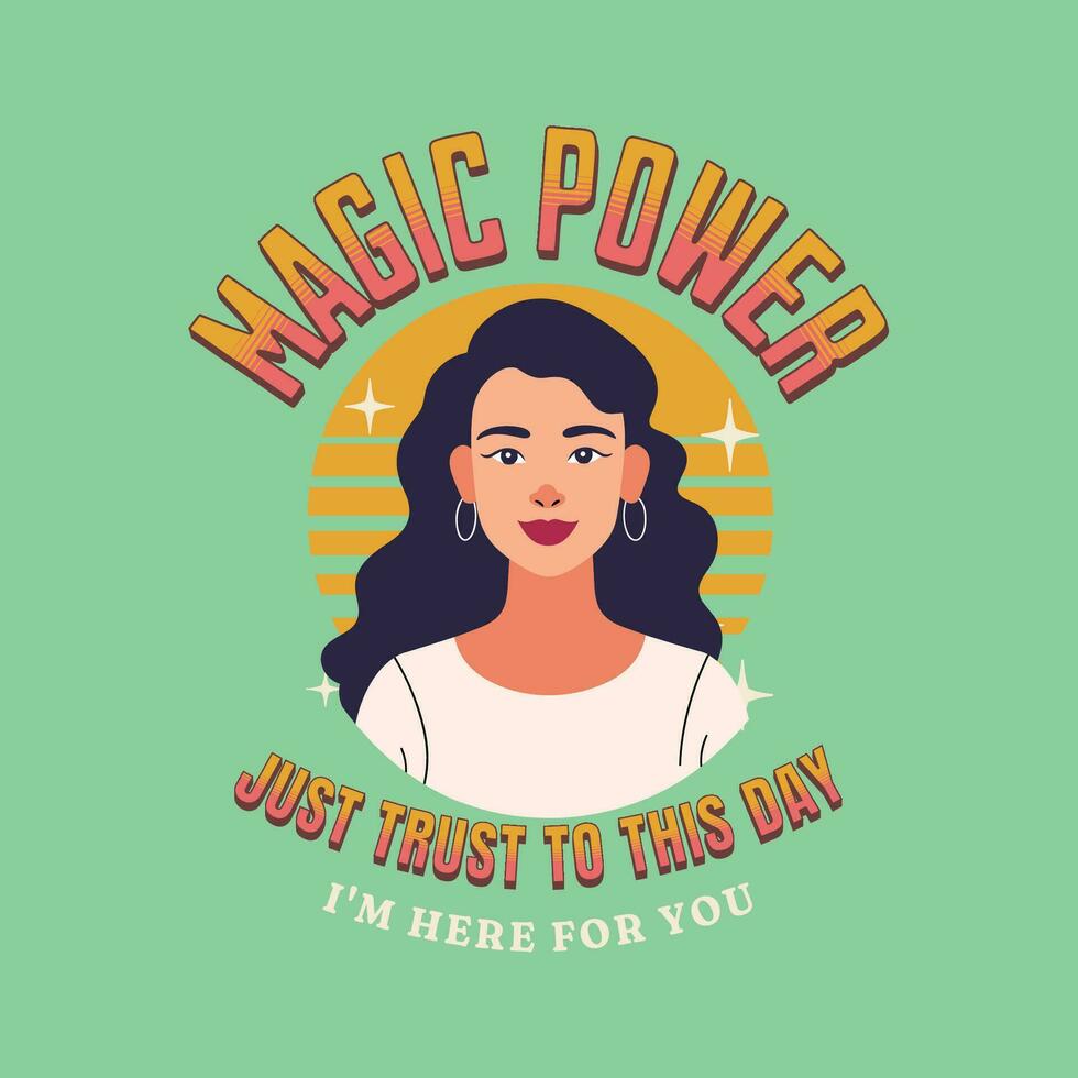 A Girl with agic Power, A Message of Hope and Support vector