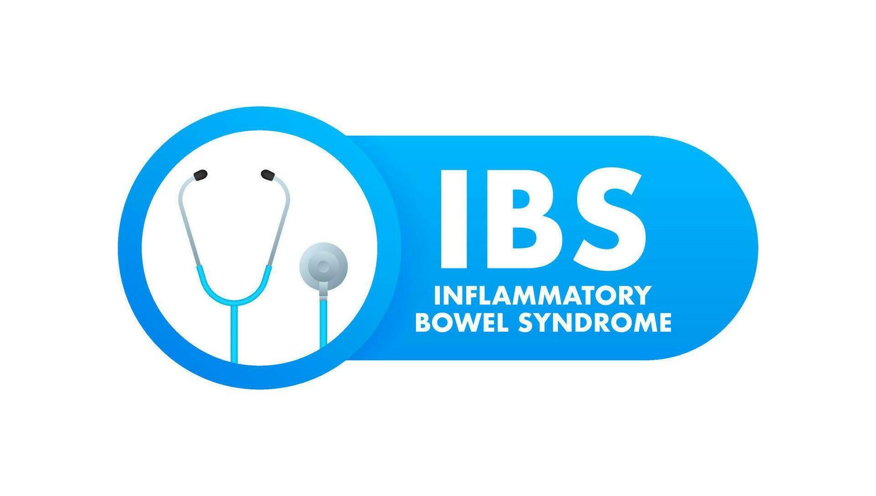 INFLAMMATORY BOWEL SYNDROME. Infographic with inflammatory bowel syndrome. vector