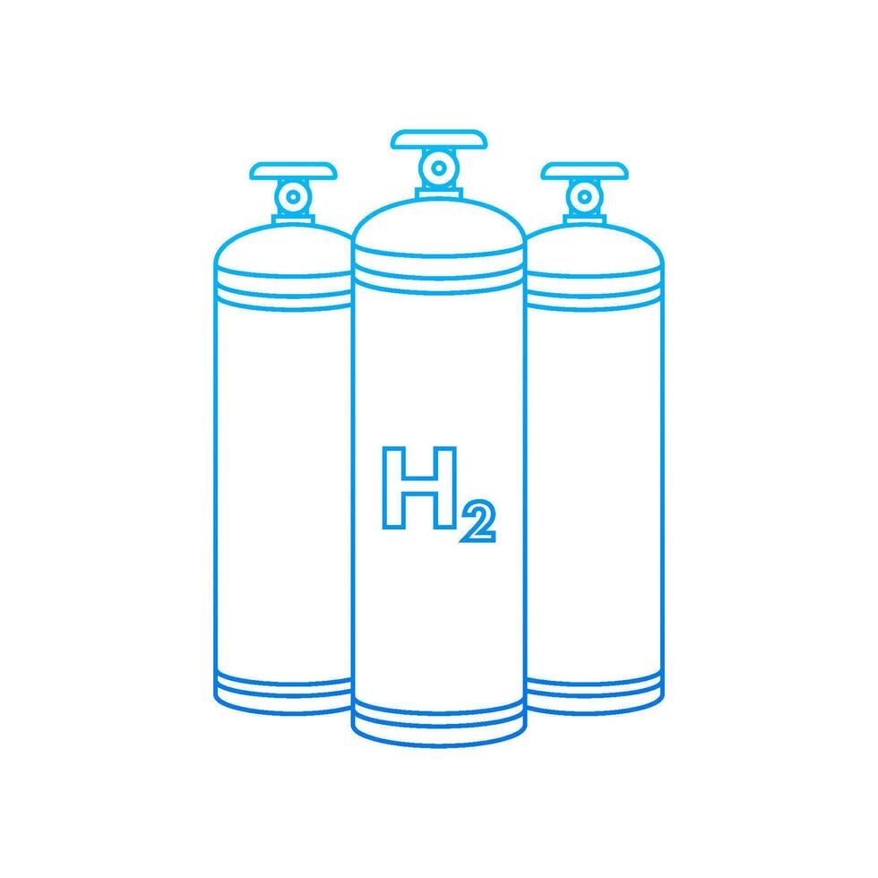 Hydrogen car station, H2 gas. Renewable Eco Energy. Vector stock illustration