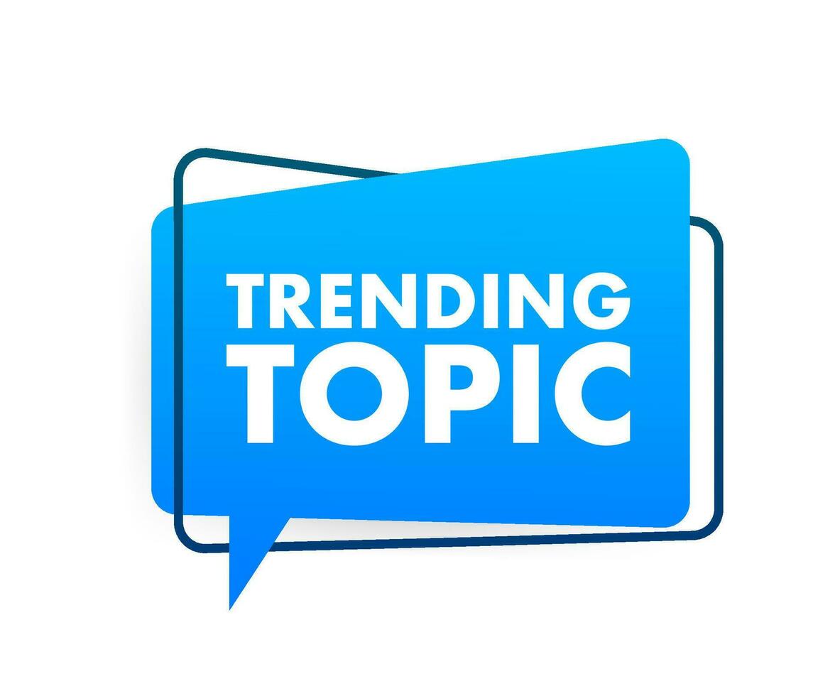 Trending topic icon badge. Ready for use in web or print design. Banner design. Trend vector illustration.