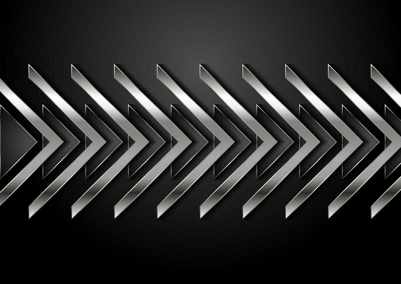 Technology abstract background with metallic arrows vector