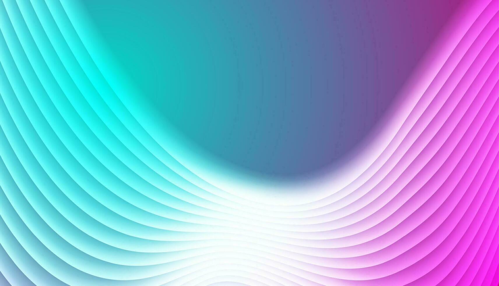Blue purple glowing neon curved waves abstract background vector