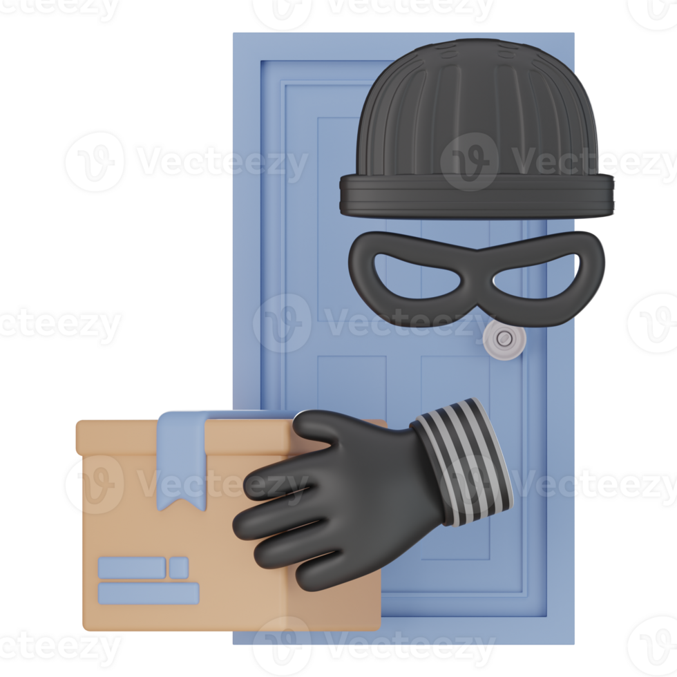 Thief Box delivery package 3D icon png