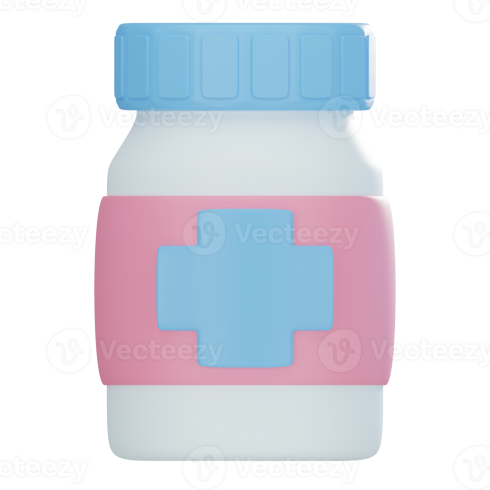 fármaco botella 3d icono png