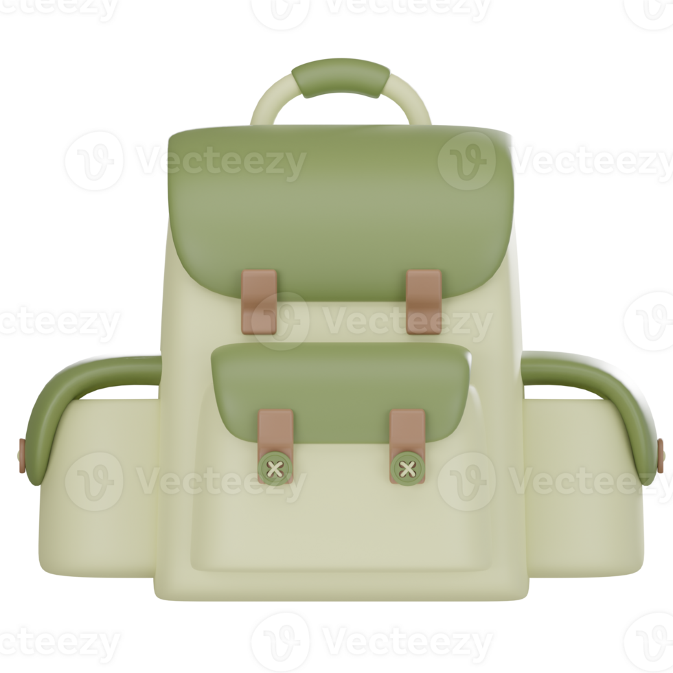 Camping backpack 3D Icon png