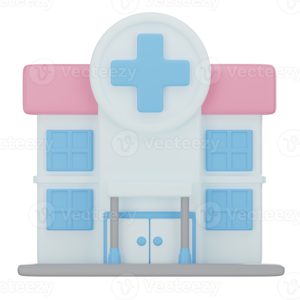 Hospital Building 3d icon png