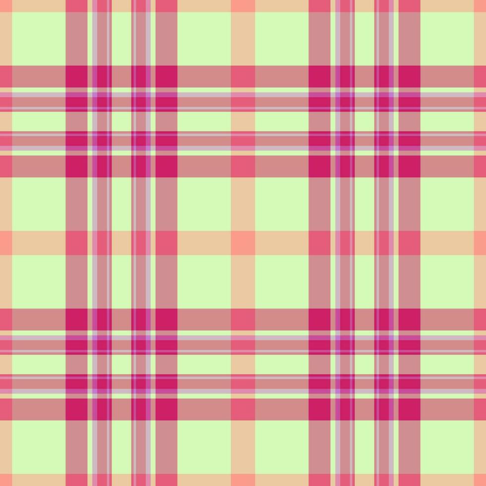 Textile texture fabric of check vector pattern with a plaid background seamless tartan.