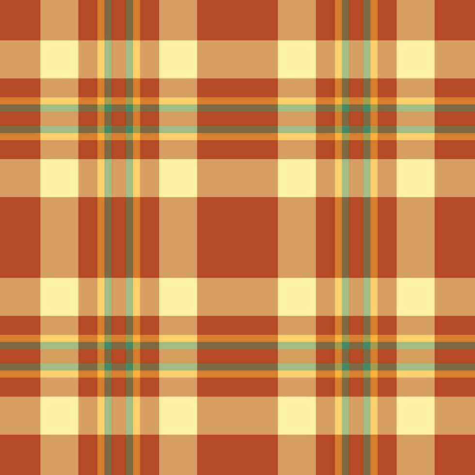 Pattern textile check of seamless tartan vector with a fabric plaid background texture.