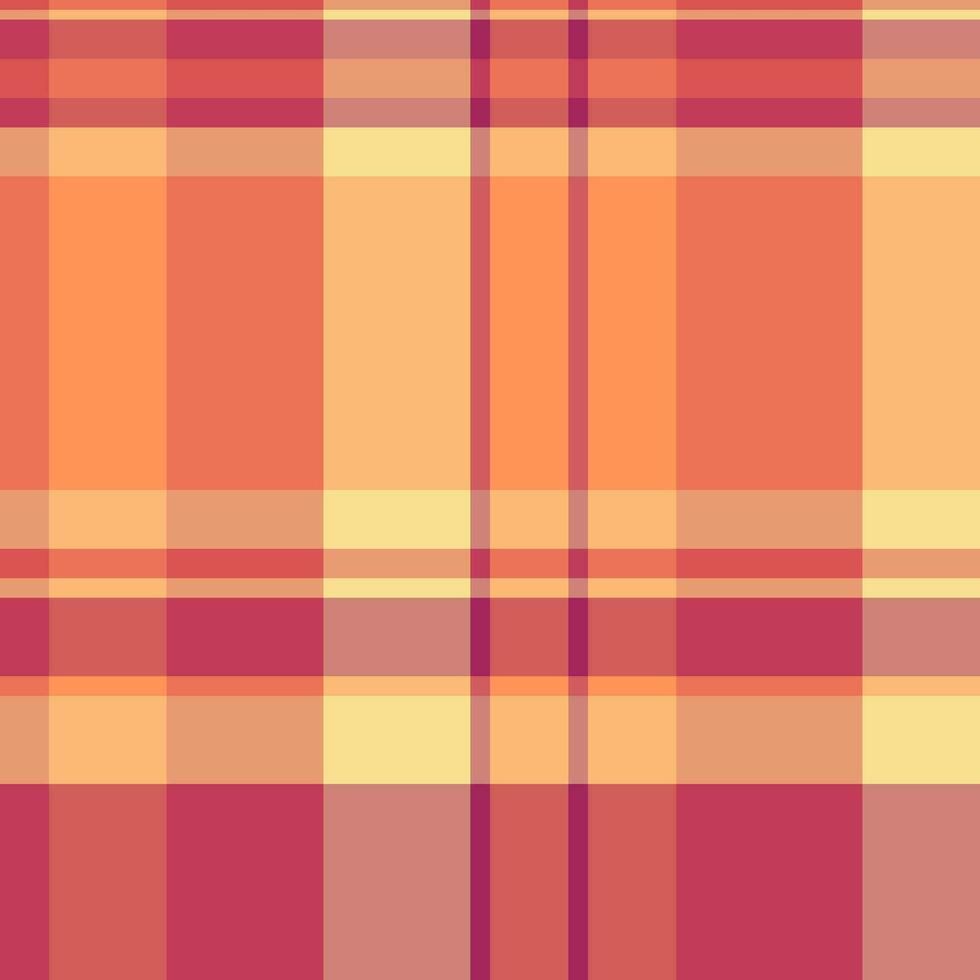 Seamless background check of tartan textile pattern with a plaid vector texture fabric.