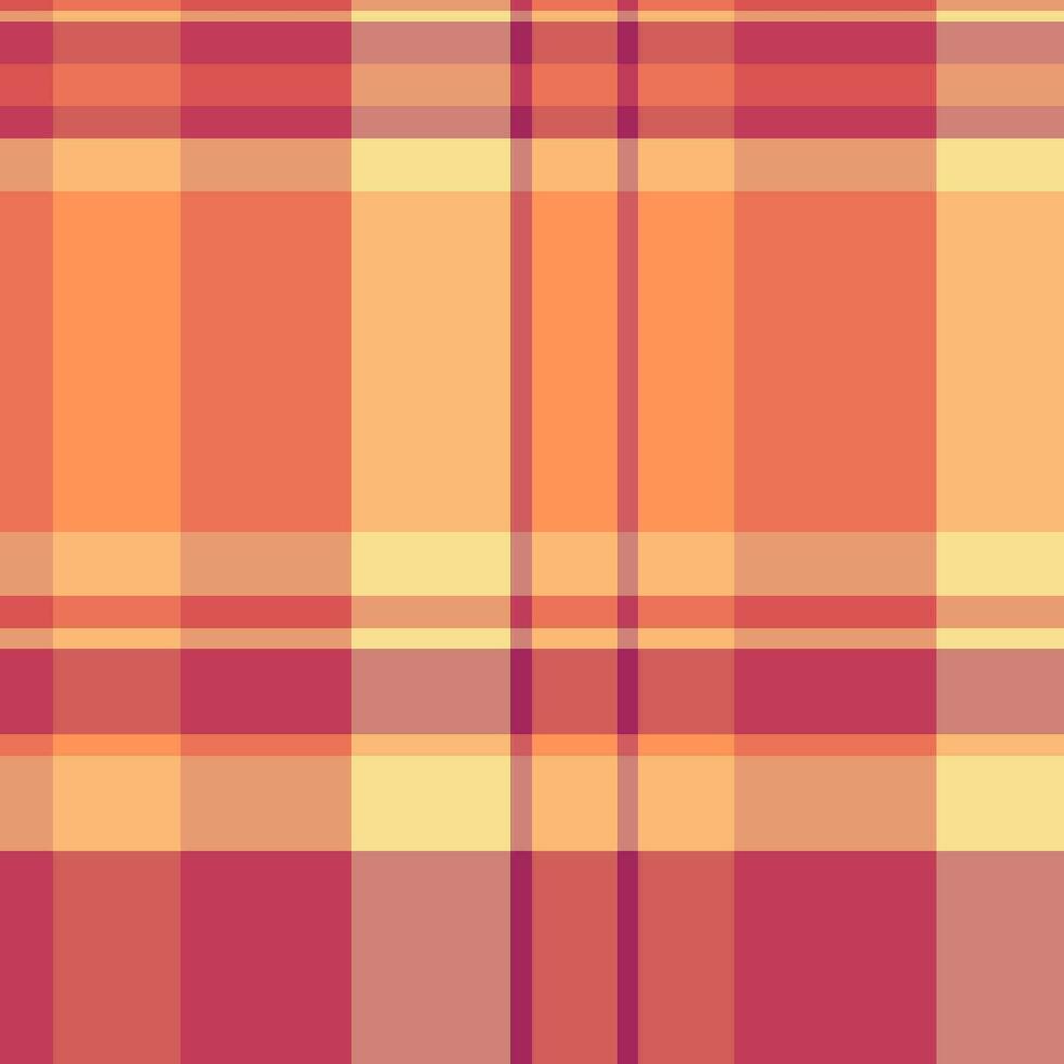 Seamless background check of tartan textile pattern with a plaid vector texture fabric.