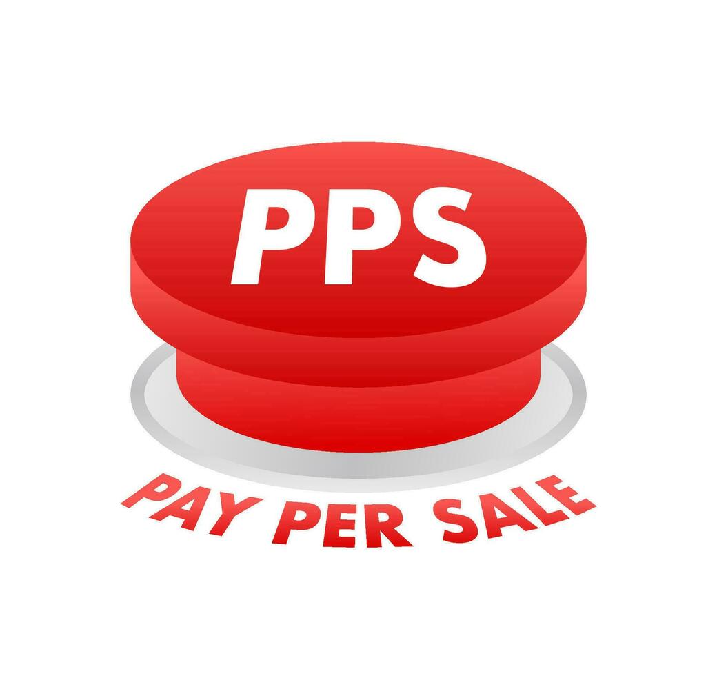 PPS   Pay Per Sale, business concept. Vector stock illustration